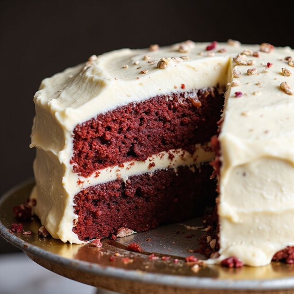 fudgy red velvet marblecake