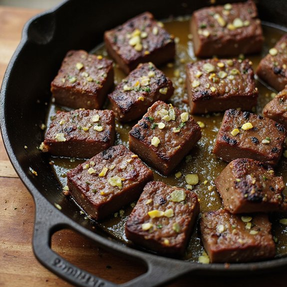 garlic herb butter steak bites