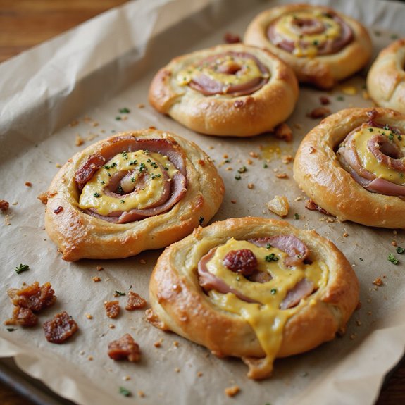 ham and swiss pinwheels