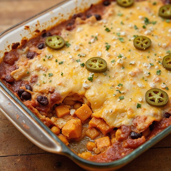 hearty chickpea sweet enchilada