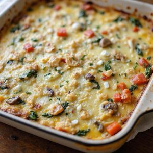 low fat savory egg bake