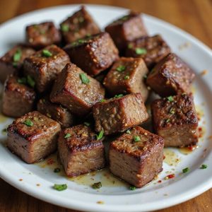 mini garlic butter steak bites