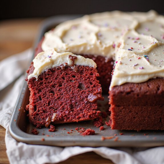 moist red velvet dessert