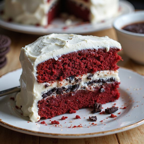 oreo studded red velvet cake