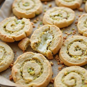 pistachio cream pinwheel cookies