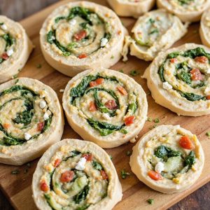 quinoa vegetable greek pinwheels
