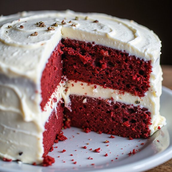 red velvet cake vanilla frosting