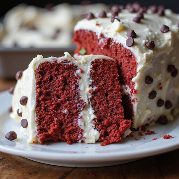 red velvet cake with chocolate