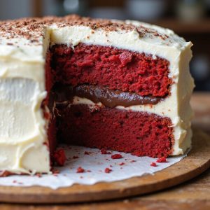 red velvet cake with chocolate