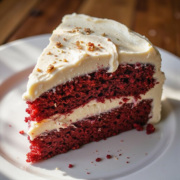 red velvet cheesecake layered swirl
