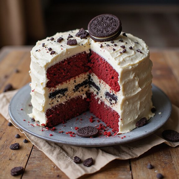 red velvet oreo cookie cake