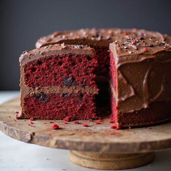 rich double chocolate red velvet