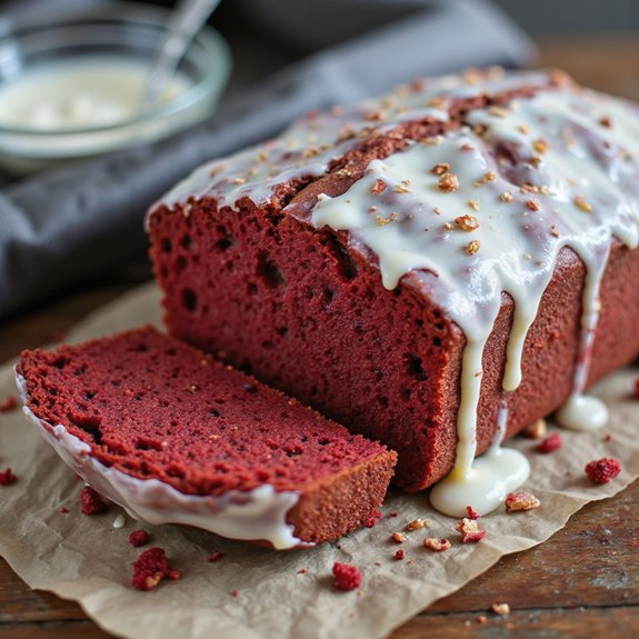 rich moist red velvet loaf