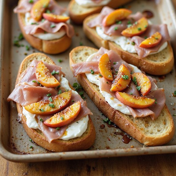 savory ham with peaches
