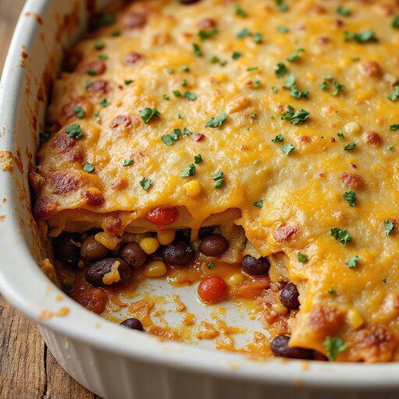 savory pumpkin black bean casserole