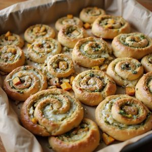 savory roasted squash pinwheels