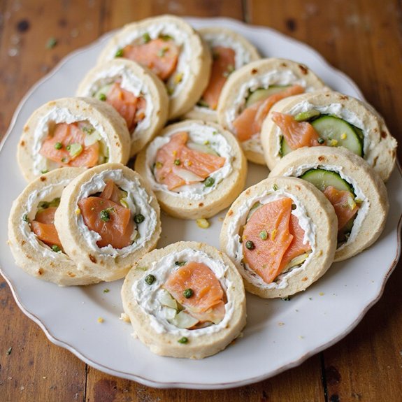 smoked salmon cream cheese pinwheels