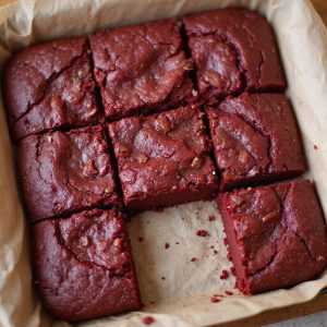 soft chewy red velvet brownies