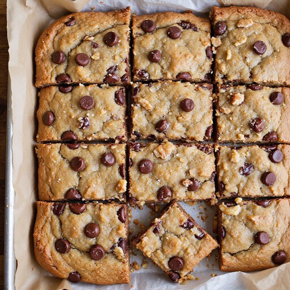 sourdough discard chocolate chip bars