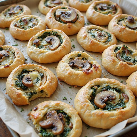 spinach mushroom cream cheese
