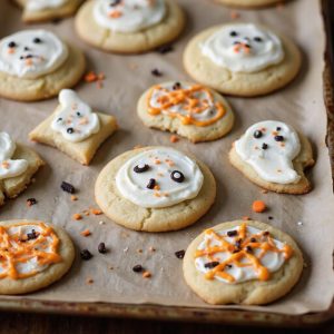 spooky halloween buttercream cookies