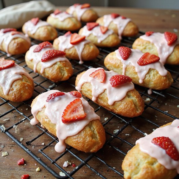 strawberry shortcake style filled clairs