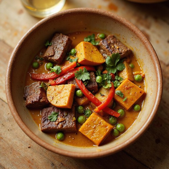 sweet potato curry steak stew