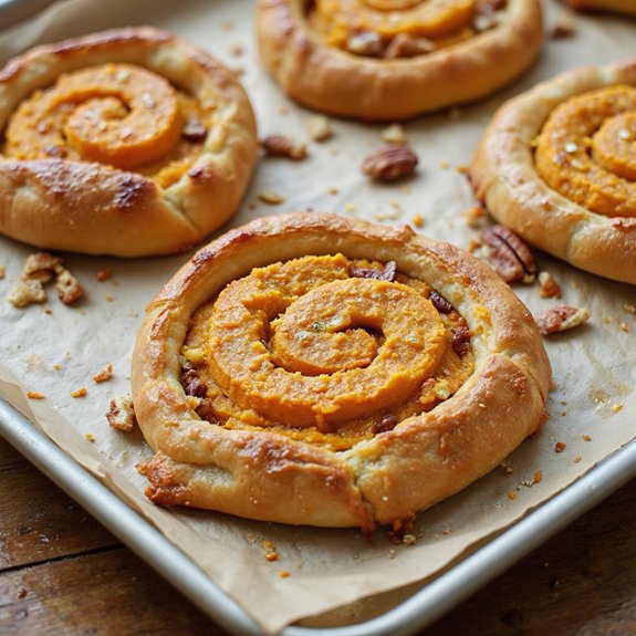 sweet potato maple pinwheels