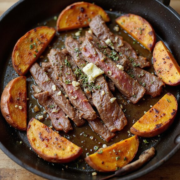 sweet potato steak skillet
