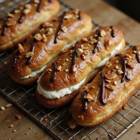 toffee crunch glazed clairs