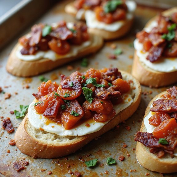 tomato bacon jam bruschetta