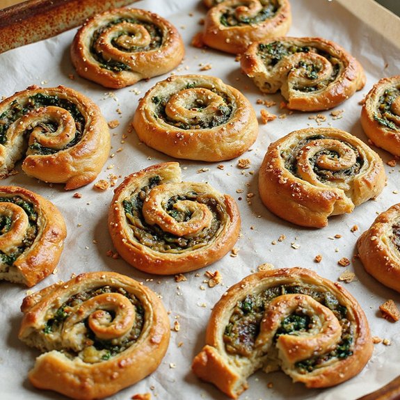 vegan spinach lentil pinwheels