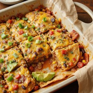 vegetarian black bean casserole tacos