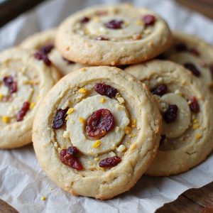 white chocolate cranberry pinwheels