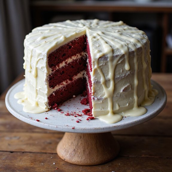 white chocolate drizzle red velvet