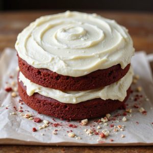 white chocolate red velvet ganache