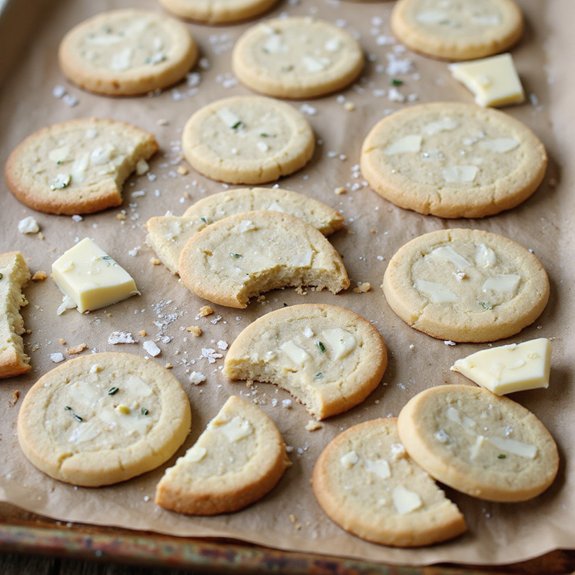 white chocolate swirl shortbread