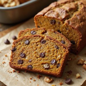 autumn flavored moist banana bread