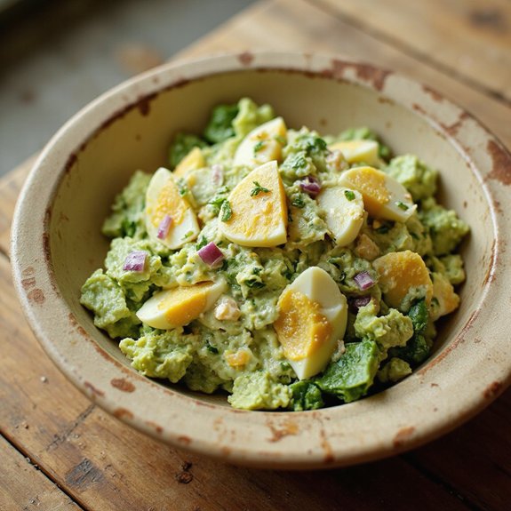avocado spinach egg salad