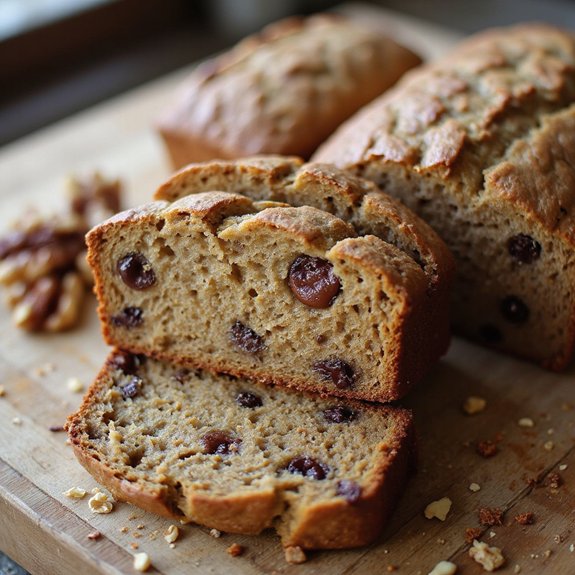 banana bread made with oat flour
