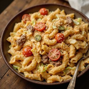 big mac inspired pasta salad