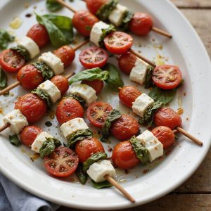caprese salad on skewers