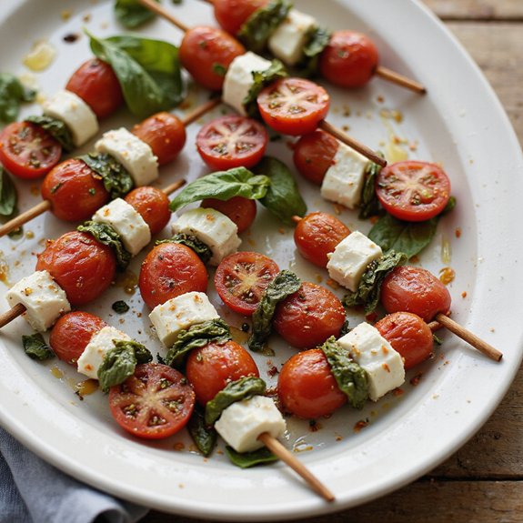 caprese salad on skewers