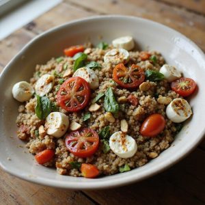 caprese style quinoa salad blend