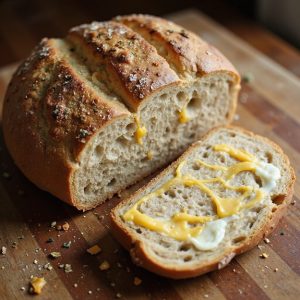 cheesy sourdough bread loaf