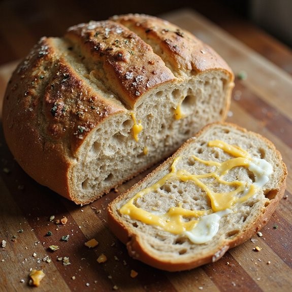 cheesy sourdough bread loaf