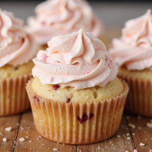 cherry studded chocolate cupcakes