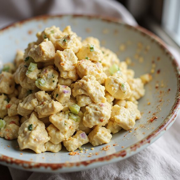 chickpea based eggless salad