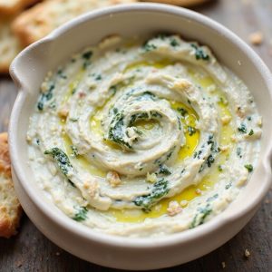 chilled creamy spinach artichoke dip