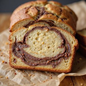 chocolate hazelnut banana loaf